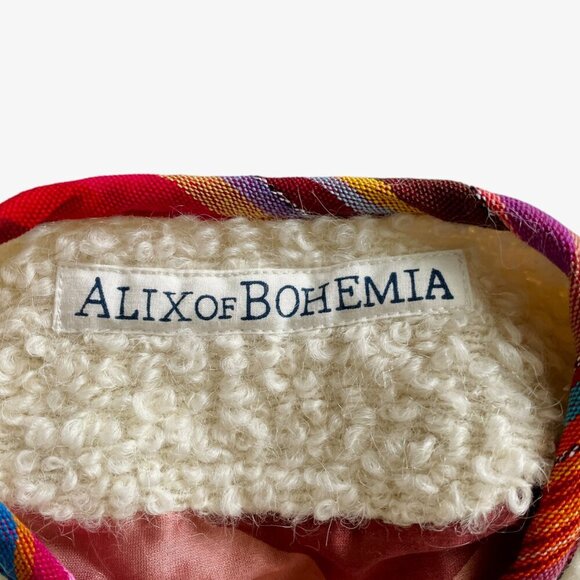Alix of Bohemia Rowan Suri Wool Jacket Cream Alpaca Blend Boho Trim - Picture 7 of 10
